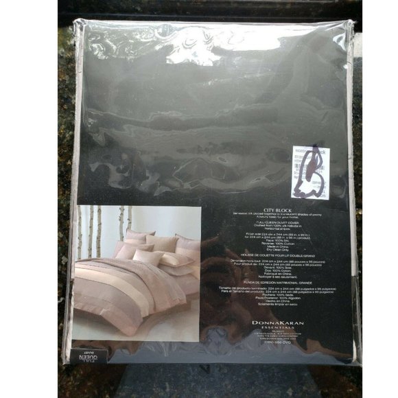 Donna Karan Home Essentials City Block Silk Peony Duvet Cover Full/Queen - Picture 3 of 6